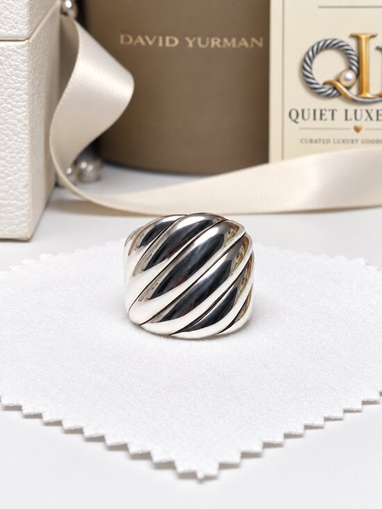 David Yurman Jewelry - David Yurman Sculpted Cable Statement Ring 21mm Sterling Silver Size 7